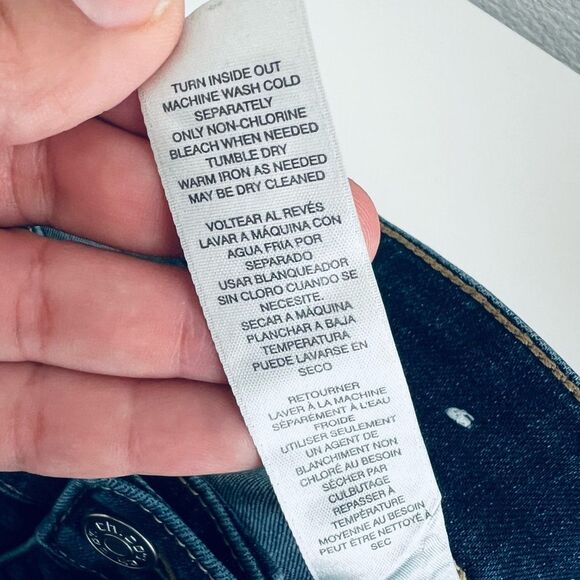 Chico's Women's Platinum Jeggings in Sz. 2 (US-12) Blue Skinny Jeans Dark Wash - Picture 9 of 9